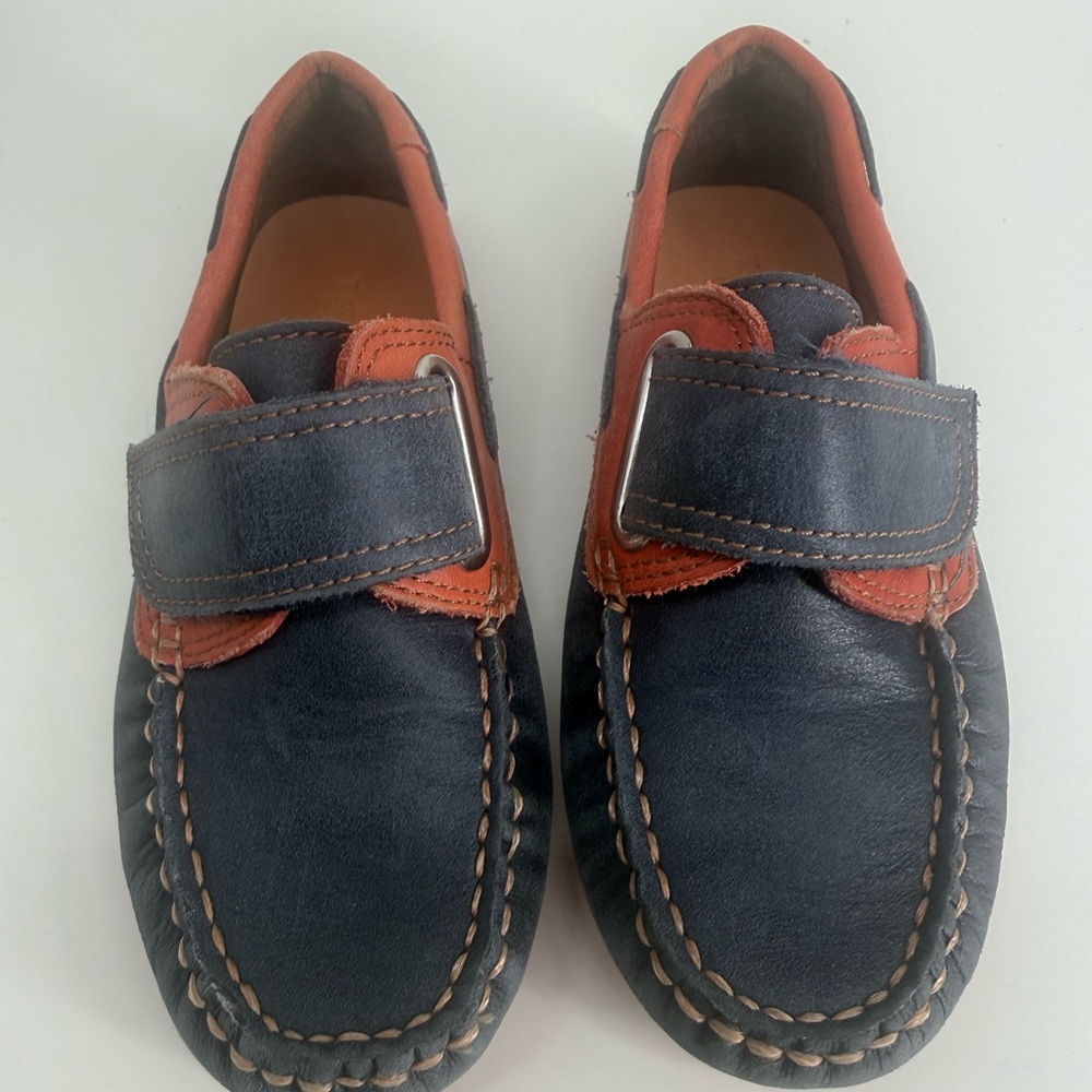 Venettini Children’s Hand Made Leather Easy Close Loafers SZ 30